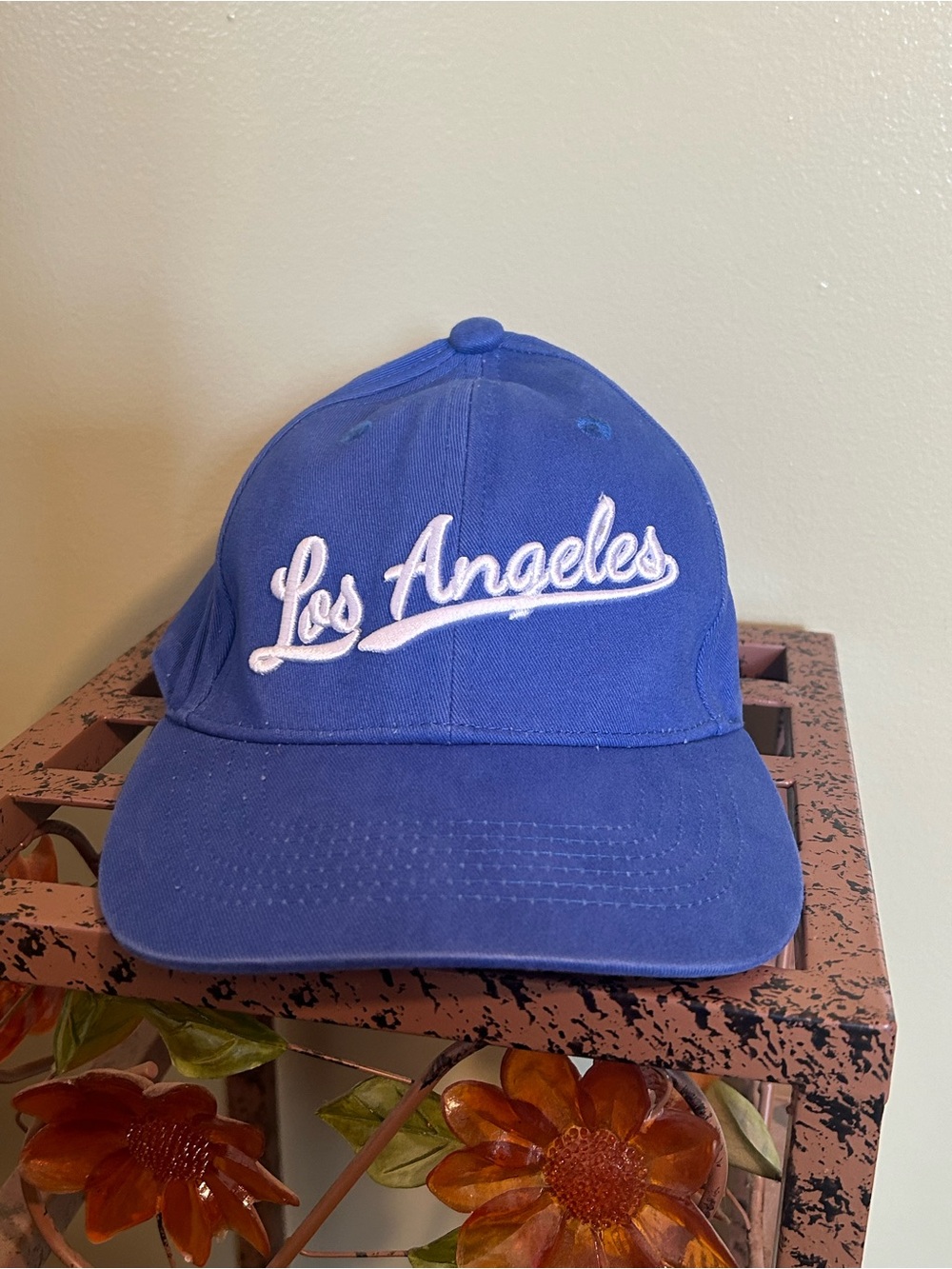 DELUSPTOMAY Royal Blue Los Angeles Script Dad Hat Baseball Cap Adjustable OSFM